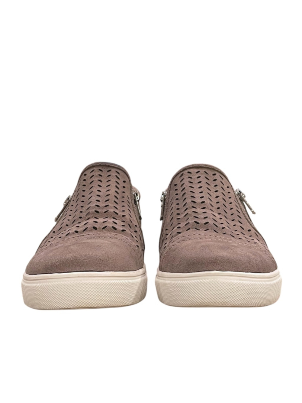 Seven Dials Womens Size 7.,5 Laser Cut Perforated Slip-On Sneakers Zipper Detail - Picture 5 of 15